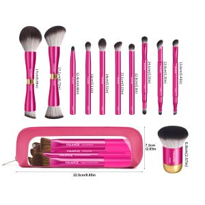 MAANGE 11pcs OEM Factory Professional Custom logo Makeup Brushes Private Label Professional Makeup Brush Kit - 图片 9