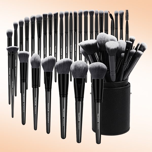MAANGE High Quality Black Makeup Brushes Professional Wholesale 30pcs Luxury Cosmetic Brush Sets Professional Makeup Brush Kit