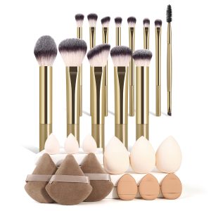 MAANGE Wholesale New Arrival Professional 13Pcs  Makeup Brushes 12 Powder Puff Customized OEM&ODM Facial Makeup Brush