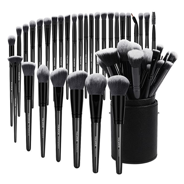 MAANGE High Quality Black Makeup Brushes Professional Wholesale 30pcs Luxury Cosmetic Brush Sets Professional Makeup Brush Kit