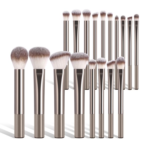 MAANGE Professional Makeup Set 18pcs Luxury Champagne Eyeliner Eyebrow Foundation Concealer Face Brushes Makeup Brush