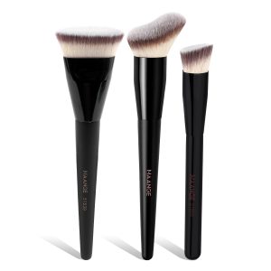 MAANGE Professional 3pcs Makeup Brush Set Soft High Quality Foundation Concealer  Loose Powder Blush Facial Makeup Brush Set