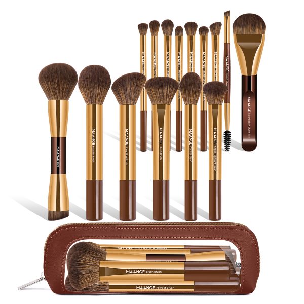 MAANGE 15PCS Cosmetics Brushes Cosmetic Private Label & Customizable Makeup Tools Makeup Brush Set
