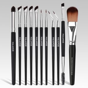 MAANGE Custom Logo Eye Face Professional 11pcs Eye Makeup Brush Eyeliner Eyeshadow Brush Foundation Concealer  Makeup Brushes - 图片 2