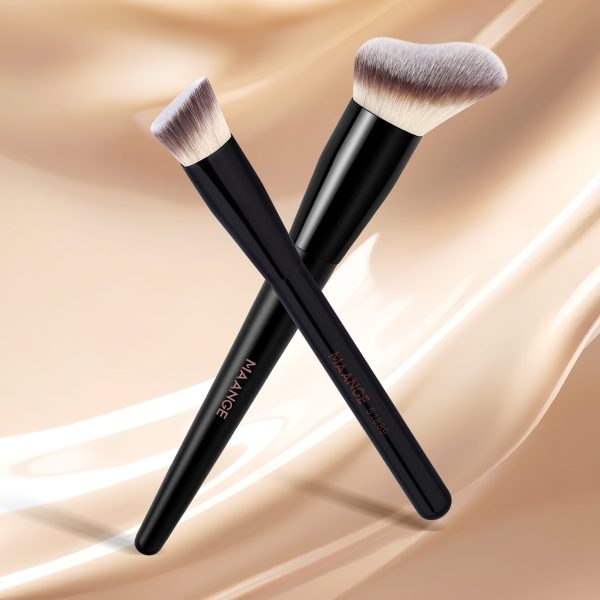 MAANGE 2026 New Arrival 2pcs Makeup Brush Set  Customized logo OEM&ODM Foundation Cosmetic Facial Makeup Brush Kit