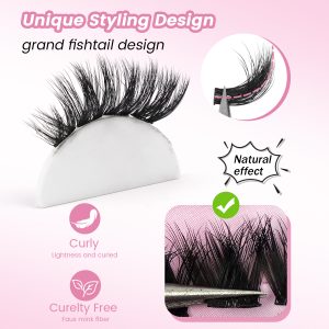 MAANGE Private Label OEM&ODM Facial Makeup Tools 2PCS Massage Makeup Brush 5PCS Powder Puff False Eyelashes Makeup Brushes - 图片 3