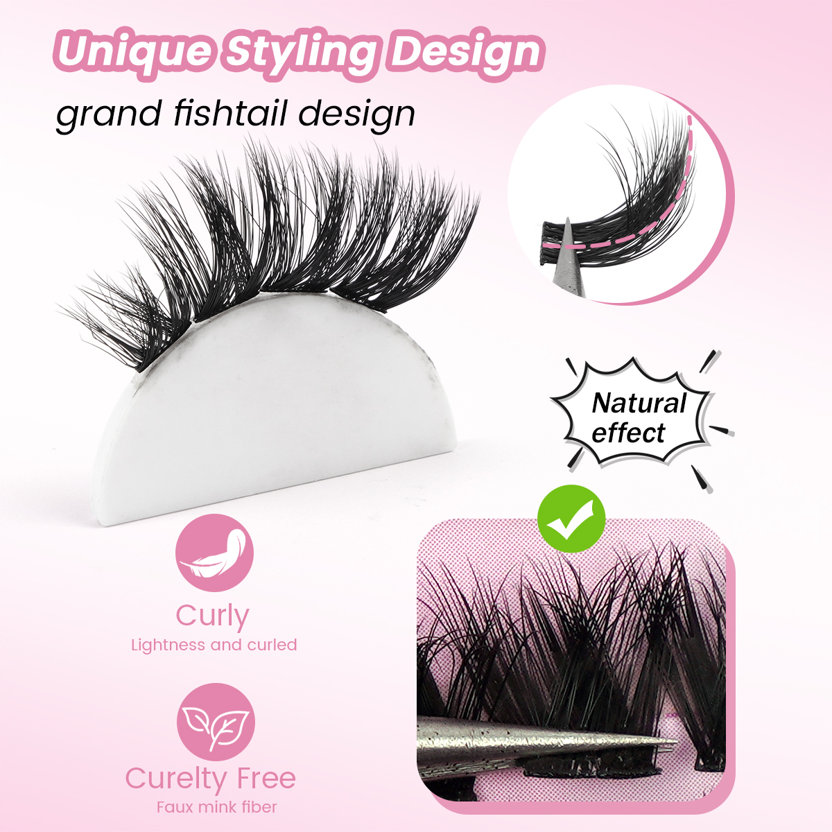 MAANGE Private Label OEM&ODM Facial Makeup Tools 2PCS Massage Makeup Brush 5PCS Powder Puff False Eyelashes Makeup Brushes - 图片 3