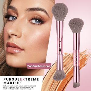 MAANGE Wholesale New Arrival Professional 13Pcs  Makeup Brushes 5 Powder Puff Customized OEM&ODM Facial Makeup Brush Set - 图片 6