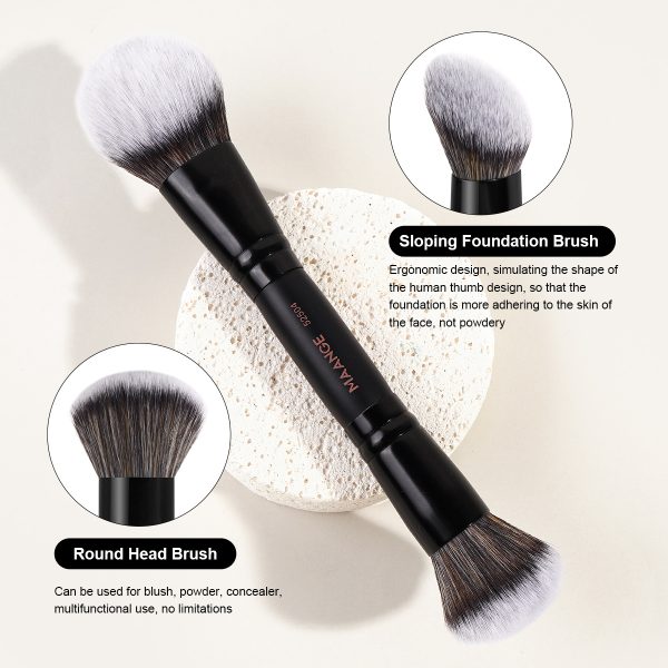 Hot Selling 2PCS Custom Logo Foundation Makeup Brushes  Professional Makeup Tools for Women Makeup Brushes