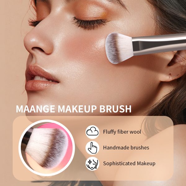 MAANGE Professional Makeup Set 18pcs Luxury Champagne Eyeliner Eyebrow Foundation Concealer Face Brushes Makeup Brush