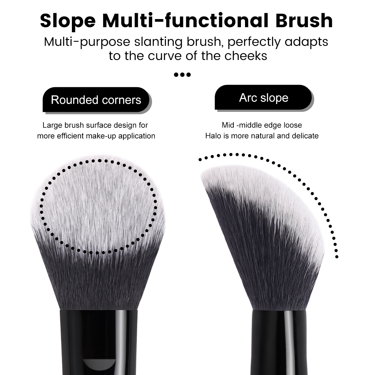 Hot Selling 2PCS Custom Logo Foundation Makeup Brushes  Professional Makeup Tools for Women Makeup Brushes - 图片 4