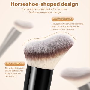MAANGE Professional Luxury 2PCs Brush Foundation Brush Set Private Label &OEM Streak-Free Liquid/BB Cream Makeup Tools Brush - 图片 4