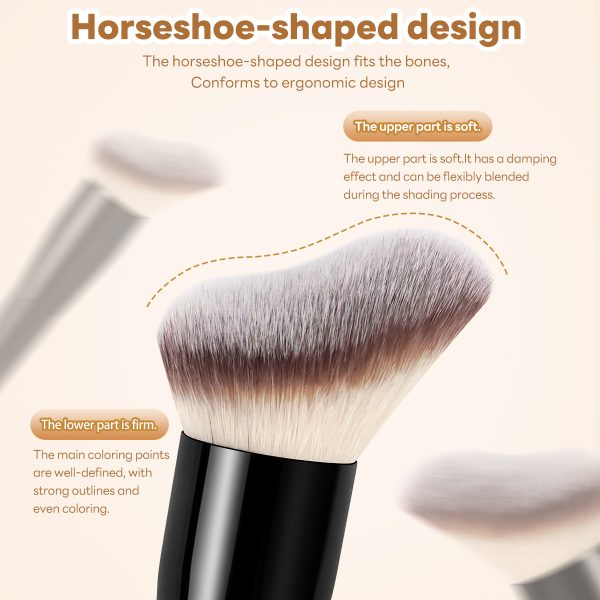 MAANGE Professional Luxury 2PCs Brush Foundation Brush Set Private Label &OEM Streak-Free Liquid/BB Cream Makeup Tools Brush