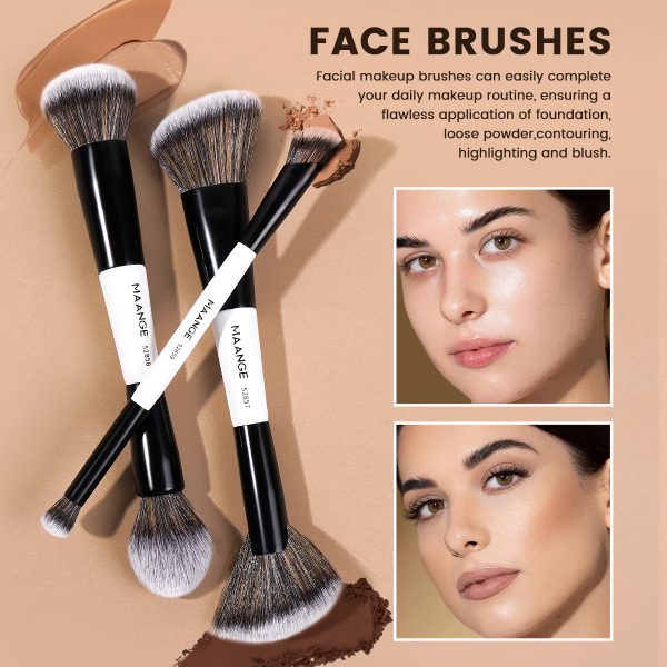 MAANGE Professional 10pcs Makeup Brush Set 7pcs Powder Puff Eyes Facial  Brush Soft Blush Brushes Eco Cosmetic Makeup Brush Set