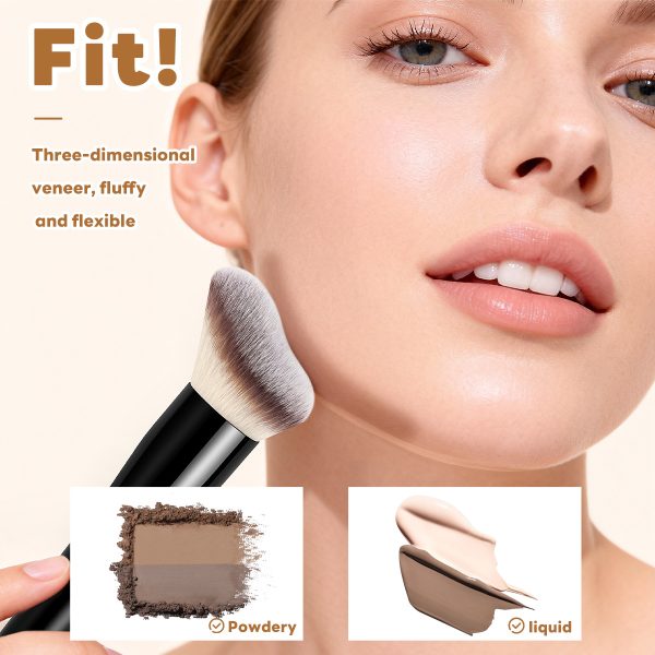 MAANGE Professional 3pcs Makeup Brush Set Soft High Quality Foundation Concealer  Loose Powder Blush Facial Makeup Brush Set