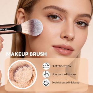 Maange OEM&ODM High Quality Customized 1pcs Makeup Brush Naturally Traceless Foundation Loose Powder Blush Makeup Brush - 图片 4