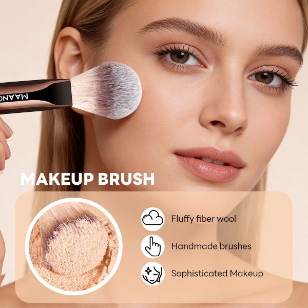 Maange OEM&ODM High Quality Customized 1pcs Makeup Brush Naturally Traceless Foundation Loose Powder Blush Makeup Brush