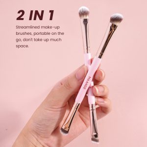 Professional 7pcs Double-headed Makeup Brush Set 12 Powder Puff Makeup Bag Facial Makeup Brush Set - 图片 4