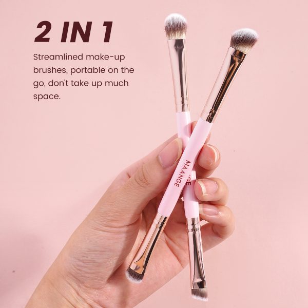 Professional 7pcs Double-headed Makeup Brush Set 12 Powder Puff Makeup Bag Facial Makeup Brush Set