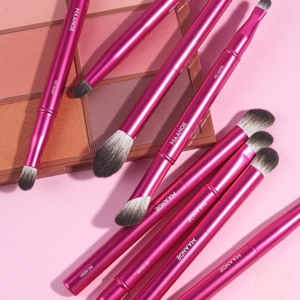 MAANGE 11pcs OEM Factory Professional Custom logo Makeup Brushes Private Label Professional Makeup Brush Kit