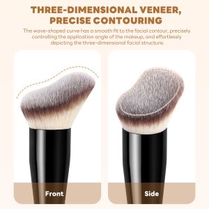 MAANGE Professional 3pcs Makeup Brush Set Soft High Quality Foundation Concealer  Loose Powder Blush Facial Makeup Brush Set - 图片 6