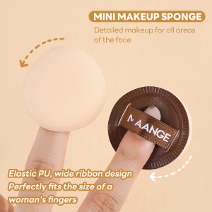 MAANGE Custom Logo Wholesale 20pcs Make up Brush 5pcs Powder Puff  Private Label Professional Facial Makeup Brush Set - 图片 7