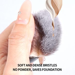 MAANGE Professional Luxury 2PCs Brush Foundation Brush Set Private Label &OEM Streak-Free Liquid/BB Cream Makeup Tools Brush - 图片 8
