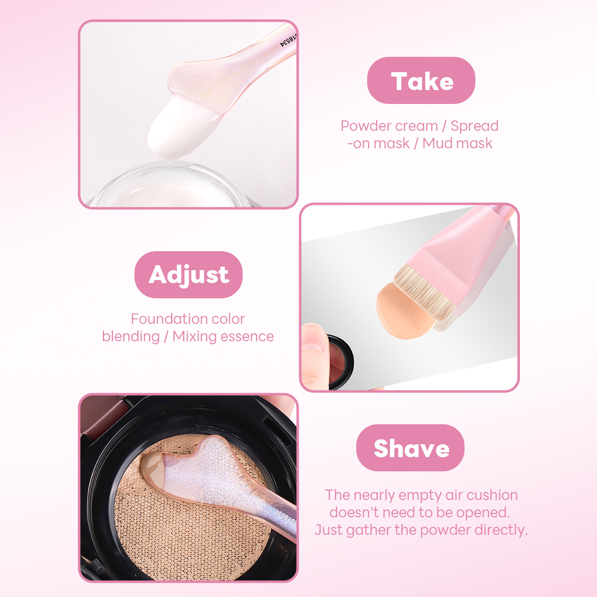 MAANGE Wholesale Private Label Luxury Facial Makeup Tools 2PCS  Makeup Brush 5PCS Powder Puff  False Eyelashes Makeup Brush Set - 图片 5