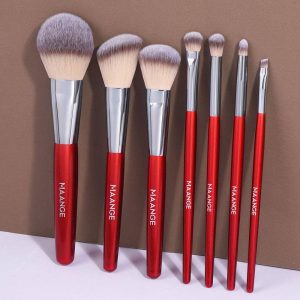 MAANGEProfessional 7pcs Makeup Brush Set Foundation Loose Powder Blush Eyeshadow Brush 7 Pcs Facial Makeup Brush Set - 图片 9