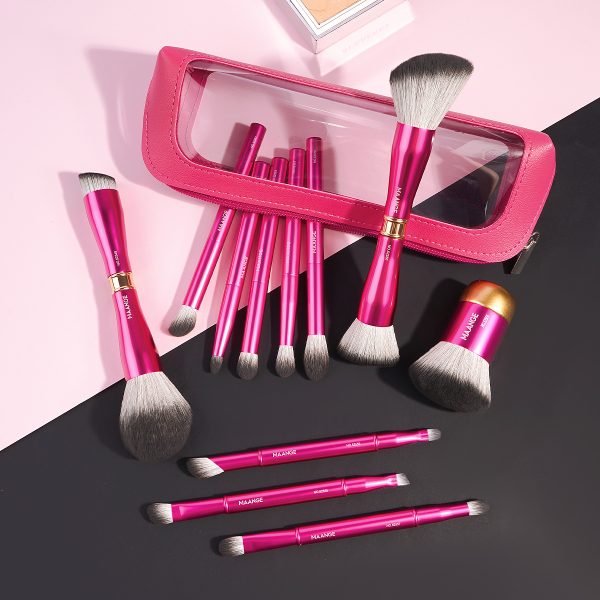 MAANGE 11pcs OEM Factory Professional Custom logo Makeup Brushes Private Label Professional Makeup Brush Kit