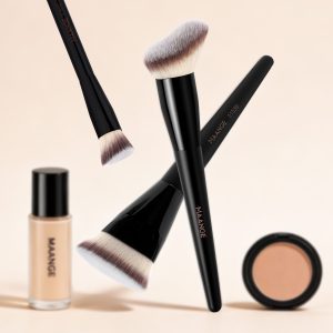 MAANGE Professional 3pcs Makeup Brush Set Soft High Quality Foundation Concealer  Loose Powder Blush Facial Makeup Brush Set - 图片 3