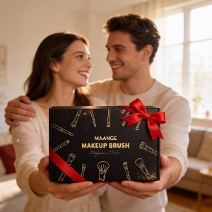 MAANGE Custom Logo Wholesale 20pcs Make up Brush 5pcs Powder Puff  Private Label Professional Facial Makeup Brush Set - 图片 2