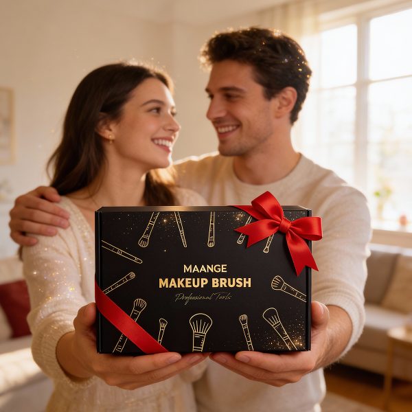 MAANGE Custom Logo Wholesale 20pcs Make up Brush 5pcs Powder Puff  Private Label Professional Facial Makeup Brush Set