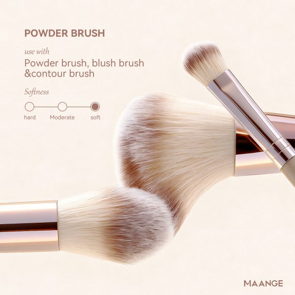 MAANGE Custom OEM&ODM 9pcs Brushes Sets Foundation Loose Powder Eyeshadow Brush Professionnel Private Label Makeup Brush Set
