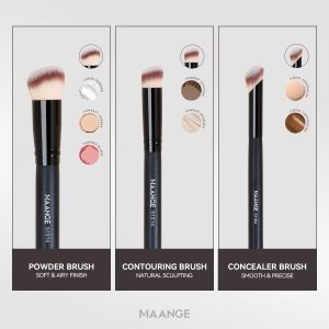 MAANGE Professional 3pcs Makeup Brush Foundation Powder Blush Concealer Highlighter Cosmetic Professional Makeup Brush Set - 图片 6
