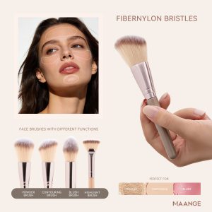 MAANGE Custom OEM&ODM 9pcs Brushes Sets Foundation Loose Powder Eyeshadow Brush Professionnel Private Label Makeup Brush Set - 图片 4