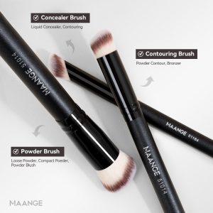 MAANGE Professional 3pcs Makeup Brush Foundation Powder Blush Concealer Highlighter Cosmetic Professional Makeup Brush Set - 图片 3