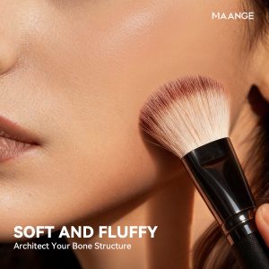 MAANGE Professional 3pcs Makeup Brush Foundation Powder Blush Concealer Highlighter Cosmetic Professional Makeup Brush Set - 图片 2