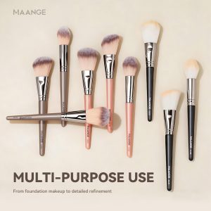 MAANGE 9 Pieces Multi-functional Makeup Brush Set Eyeshadow Powder Powder and Base Liquid Brush - 图片 6