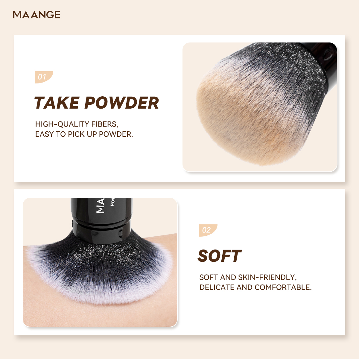 Single Foundation Brush Single Pack Makeup Brush Round-head Telescopic Brush Foundation Makeup Brush - 图片 4
