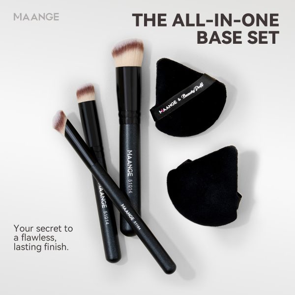 MAANGE Professional 3pcs Makeup Brush Foundation Powder Blush Concealer Highlighter Cosmetic Professional Makeup Brush Set