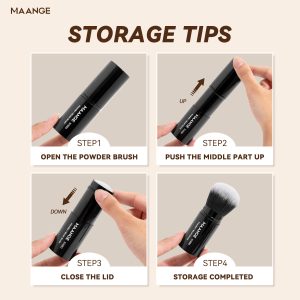 Single Foundation Brush Single Pack Makeup Brush Round-head Telescopic Brush Foundation Makeup Brush - 图片 5