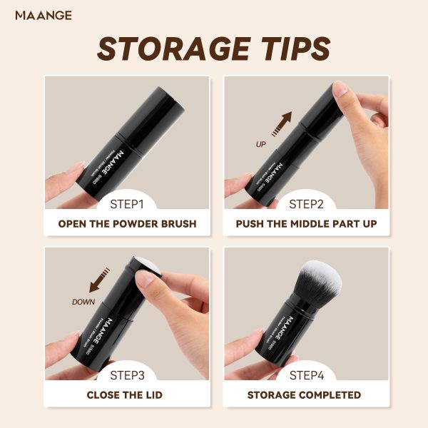Single Foundation Brush Single Pack Makeup Brush Round-head Telescopic Brush Foundation Makeup Brush