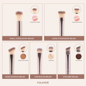 MAANGE Custom OEM&ODM 9pcs Brushes Sets Foundation Loose Powder Eyeshadow Brush Professionnel Private Label Makeup Brush Set - 图片 7