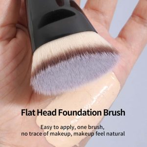 MAANGECustom OEM&ODM Private Label Flat Foundation Brush for Liquid Wholesale Vegan Soft Full Coverage Makeup Brush - 图片 3