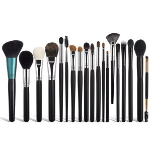 MAANGE Wholesale 19pcs Animal Hair Makeup Brush Set Soft High Quality Hair Blush Powder Brush Concealer Eyes Makeup Brush Set