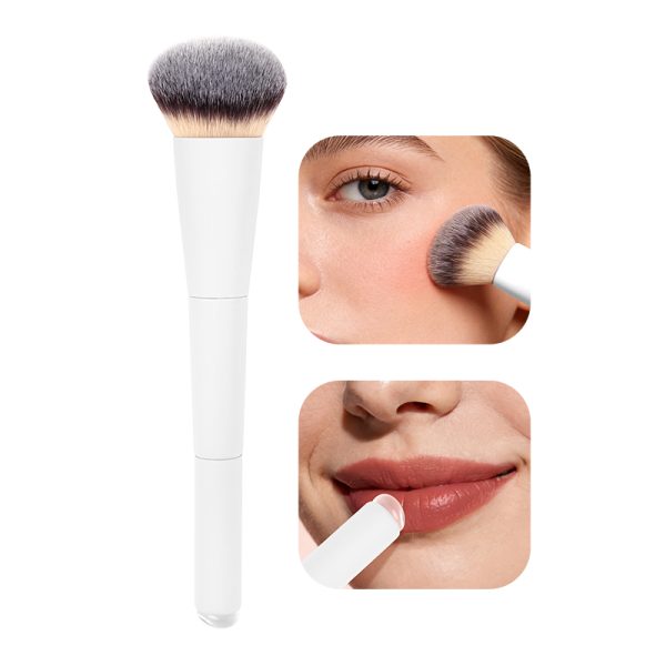 MAANGE New Arrival Custom OEM&ODM Double-ended Makeup Brush Loose Powder Blush Silicone Lip Brush Professional Makeup Brush