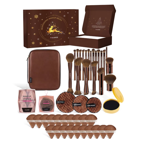 MAANGE Professional Custom OEM&ODM Makeup Brushes Set Custom Logo Luxury Makeup Brush Set with Storage Box Makeup Tool