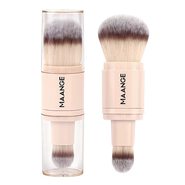 MAANGE New Arrival 2-in-1 Makeup Brushes Double Ended Foundation Blush Loose Powder Concealer Brush Retractable Makeup Brushes