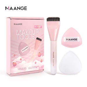 Hot Selling Newly Launched Synthetic Fiber Mask Brush with Puff Foundation Brush Mask Brushes with Box Makeup brushes